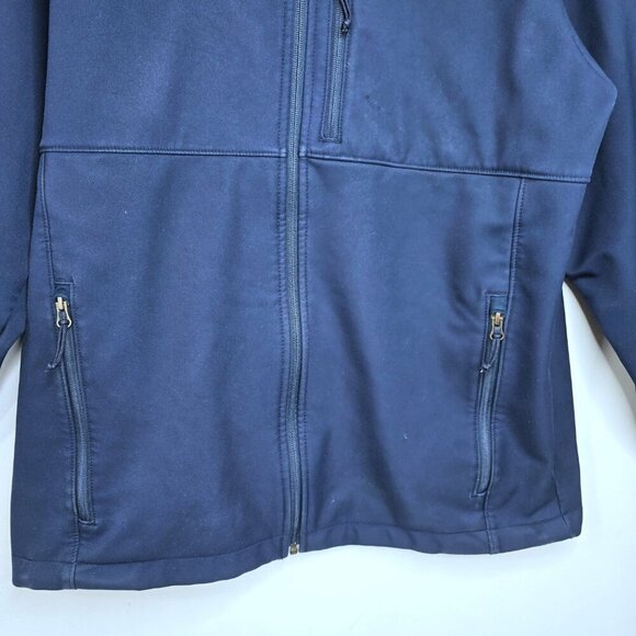 Columbia Navy Blue Soft Shell Fleece Lined Water & wind Resistant Jacket Men's L - Picture 4 of 7